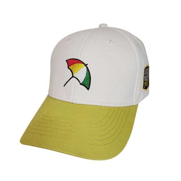 Arnold Palmer Spiked Tea Hat Cap Strapback Adjustable White Yellow Golf - Picture 1 of 5